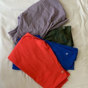 4 pairs of size 6 lululemon crops lot
